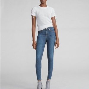 Rag and Bone High Rise Ankle Skinny